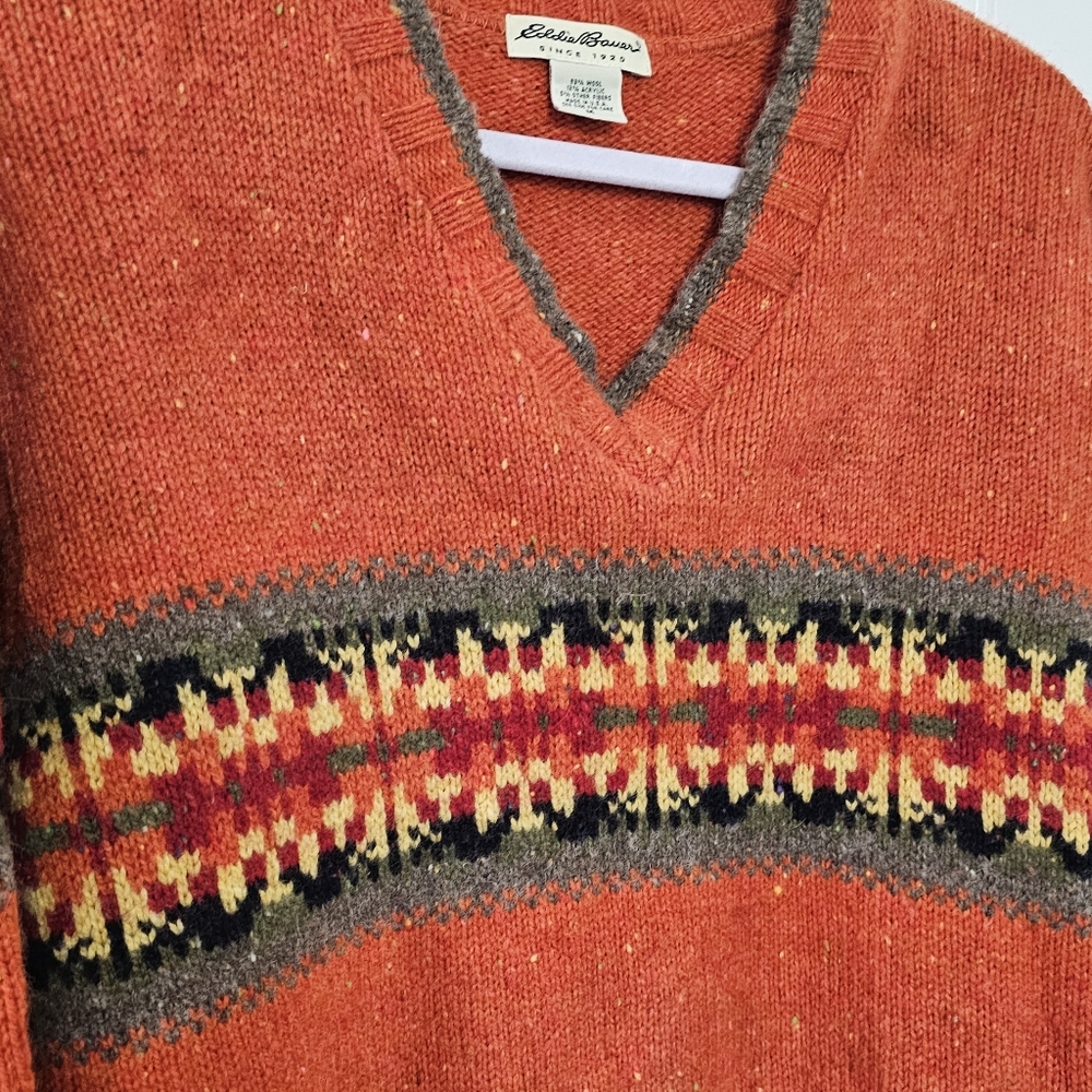 Vintage Eddie Bauer Wool Blend Sweater In Size Medium - Picture 2 of 10